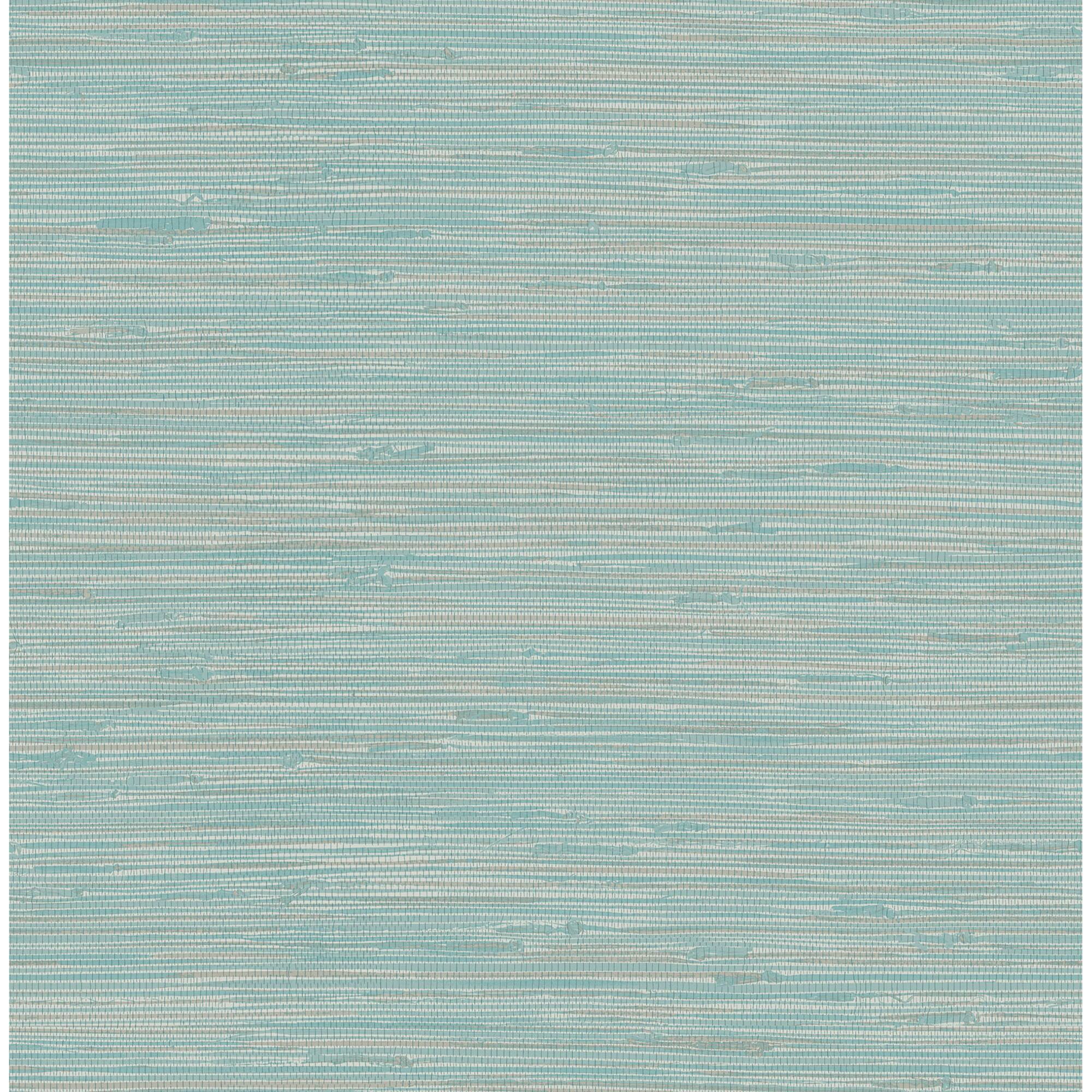 NuWallpaper Teal Tibetan Grasscloth Peel & Stick Wallpaper